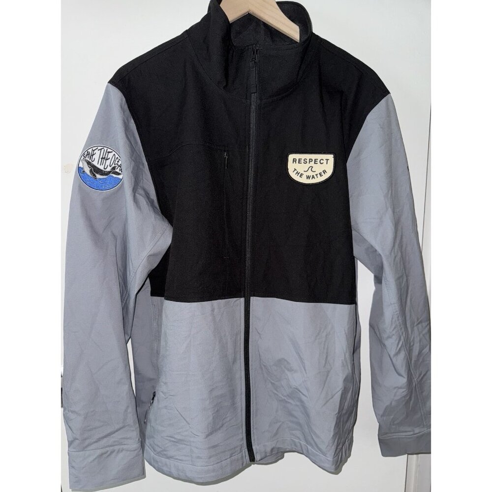 The North Face Castle Rock Jacket Collared Black/Grey Polyester Men’s Size XL